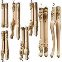 handmade Furniture Parts decorative furniture Wood Table Chair Legs antique wood carved table legs  (EFS-FB-024)